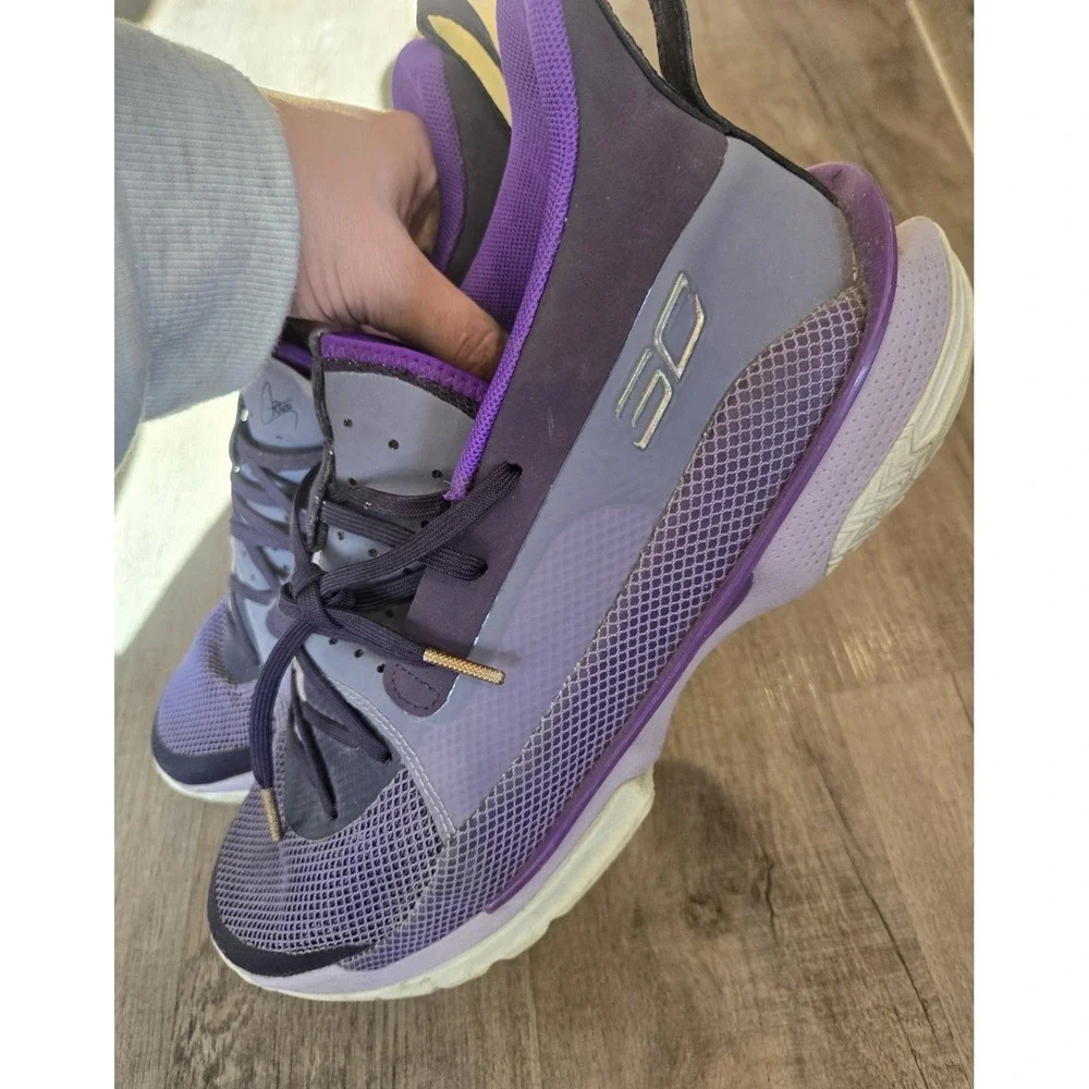 Under Armour Curry 7 IWD‎ Purple Basketball Shoes 3023595-500 Size Men 12 W 13.5